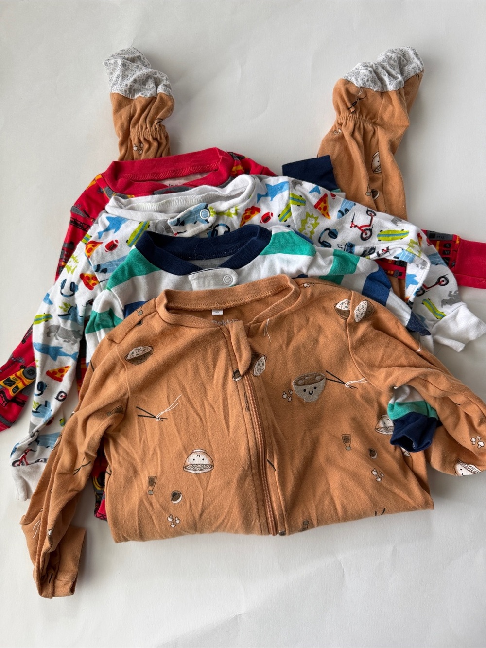 Bundle Kids Zip Front Sleep Romper - Brown (Pack) 18 months